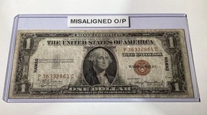 1935a Hawaii, $1 Silver Certificate With Misaligned Over Print Error - Picture 1 of 2