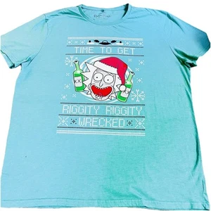 Rick and Morty Christmas T-Shirt Mens 3XL Novelty Tee Colourful Top Short Sleeve - Bild 1 von 12