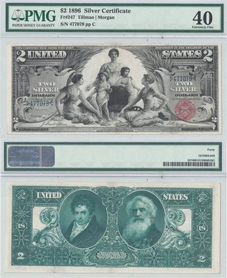 1896 $2 Silver Certificate Fr-247 PMG-40 - Image 1 of 3