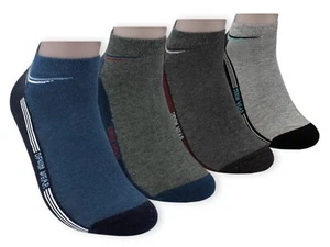 Sneaker Socken Denim (4 Paar) blau grau, Herren Sneaker Socken mit weichem Bund - Bild 1 von 6