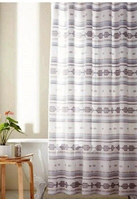Wild Sage 72” x 72” Chloe Clip Poly  Multicolor Boho Fabric Shower Curtain NEW - Image 1 of 4