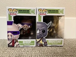 Funko Pop Vaulted Bebop #142 & RockSteady #143 Teenage Mutant Ninja Turtles New - Picture 1 of 13