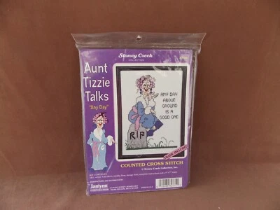 Kit de punto de cruz contado Aunt Tizzy Talks Any Day AT06 colección Stoney Creek Foto 1 de 2