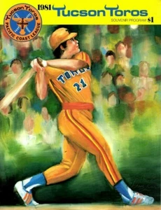 1981 Minor League Baseball Program, Tucson Toros (Houston Astros), unscored VG - Picture 1 of 6