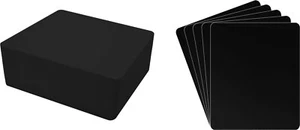 (100) CD Juwelenetui Mülleimer Trennkarten - 5-5/8""x6-3/4"" - schwarz SCHWERLAST 30mil - Bild 1 von 2