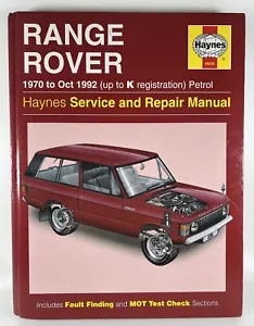 Haynes Owners Workshop Manual  Range Rover 1970 to Oct 1992 (up to K reg) Petrol - Picture 1 of 5