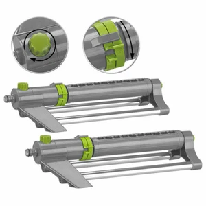 2er-Set oszillierende Viereckregner mit Schmutzsieb, bis 300 m², 4 bar - Bild 1 von 8
