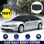 Half Body Car Top Roof Cover 190T Sun UV Rain Snow Resistant Waterproof Outdoor