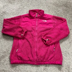 The North Face Fleece Jacket Kids Girls XL Pink Full Zip Pocket Mock Neck School - Picture 1 of 15