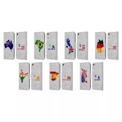 HEAD CASE DESIGNS GEOMETRIC MAPS LEATHER BOOK WALLET CASE FOR APPLE iPOD TOUCH - Image 1 of 4