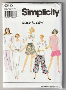 Simplicity 8362 geteilte Hose Skort Top 6-8 10-12 14-16 einfaches Nähmuster UNGESCHNITTEN - Bild 1 von 2