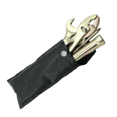 Motorcycle Spark Plug Spanner Wrench Socket Tool Bag Scooter Repair Accessories - Image 1 of 4