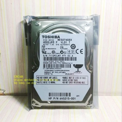 Toshiba MK5076GSX 500GB ,5400RPM,2.5" (HDD2J93) Notebook  hard disk - Image 1 of 4
