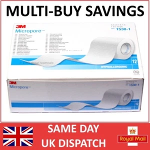 3M Micropore Surgical Tape 1.25cm - 2.5cm - 5cm Options - Picture 1 of 3