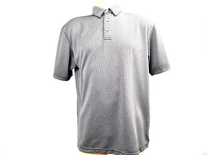 Camisa polo de golf de manga corta PGA Tour para hombre talla mediana plateada azul Airflux - Imagen 1 de 11