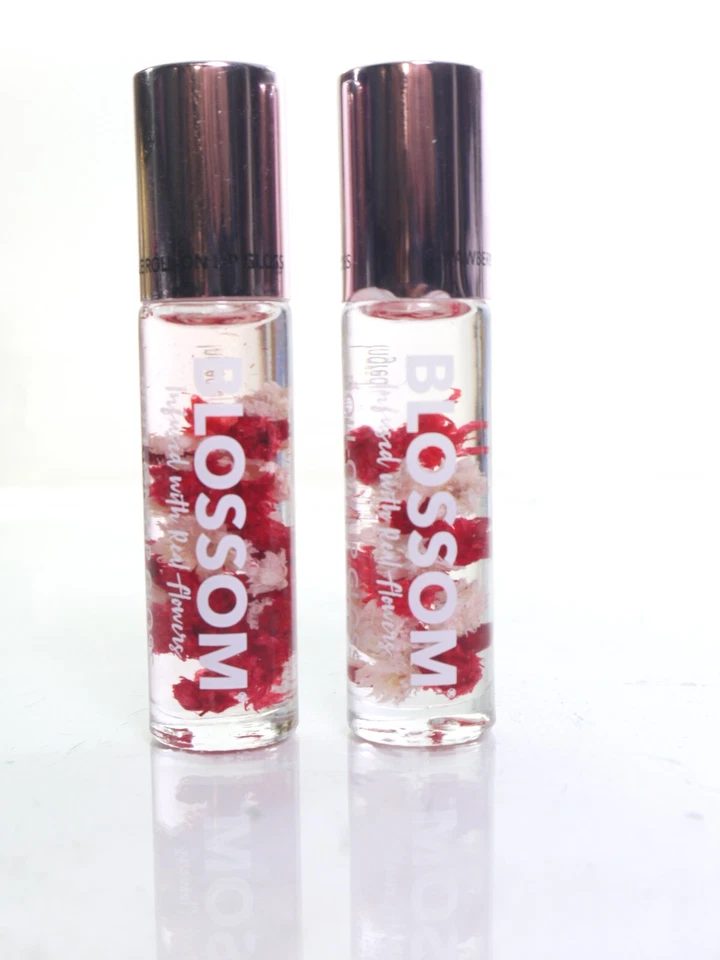 2 Blossom ROLL ON BRILLO LABIAL infundido con flores reales ambos en fresa corto Foto 1 de 1