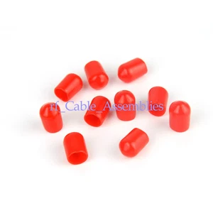 100pcs Plastic covers Dust cap Red for SMA female jack RF connector adapter - Picture 1 of 2