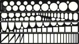 AW005 1/72 Stainless Steel Model Tools Scribing Templates For Aircraft - Picture 1 of 1