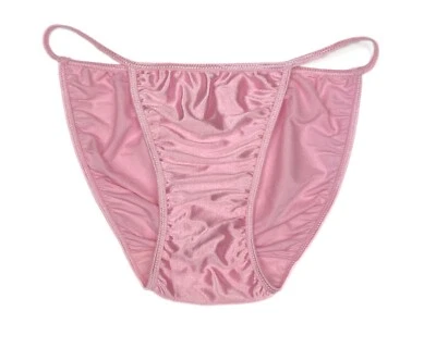 Second Skin Satin String Bikini Pink 3XL - Image 1 of 2