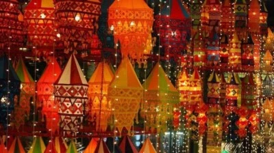 10 Pcs of Hanging Lamps Handmade Collapsible Lamps Lights Home Lantern Gifts - Image 1 of 4