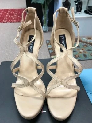 Tony Bowls Cassie Beige Taupe Sandalia Concurso Gala Zapatos Nuevos en Caja Talla 6 Foto 1 de 4