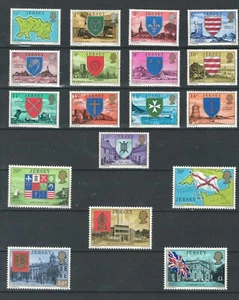 JERSEY BRITISH TERRITORIES # 137-55 ROYALTY MNH SET STAMPS 2 SCANS LOT (JER 110) - Picture 1 of 2