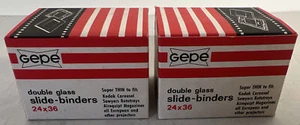 2 x Scatole (40) x Gepe Doppio Vetro 24x36 Super Sottili 35mm Supporti Slidanti, NUOVO STOCK