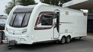 2017 Coachman Laser 675 Twin Axle Caravan - Transverse Fixed Island Bed - Picture 1 of 24