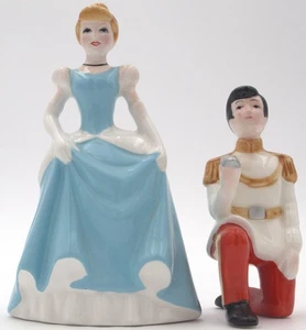 Vintage Disney Japan Cinderella & Prince Charming Ceramic Figurine Set, READ DES - Picture 1 of 24