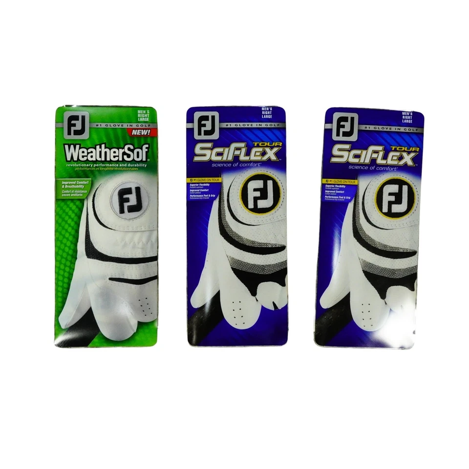 Guante de golf FootJoy 1 WeatherSof 2 SciFlex Tour para hombre mano derecha grande NUEVO Foto 1 de 1