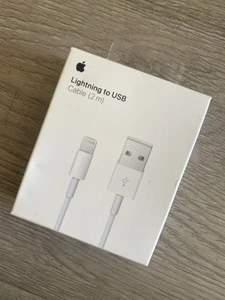 GENUINE ORIGINAL Apple iPhone 14 13 12 11 Charger USB to Lightning Cable - 2m - Picture 1 of 3