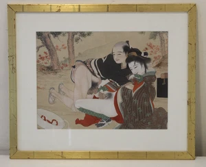 Uemura Shōen Japanische Erotik Shunga Kunst Seidenmalerei - Bild 1 von 14