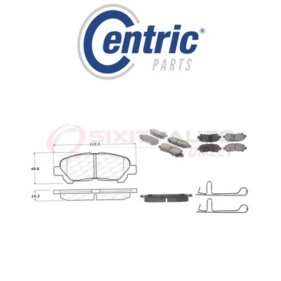 Centric Ceramic Disc Brake Pads w Shims for 2008-2013 Toyota Highlander 2.7L tp Foto 1 de 4