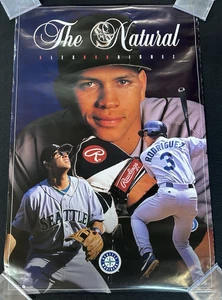 ALEX RODRIGUEZ 1996 Costacos Poster - THE NATURAL - 23"w x 35"h - VTG - Picture 1 of 3