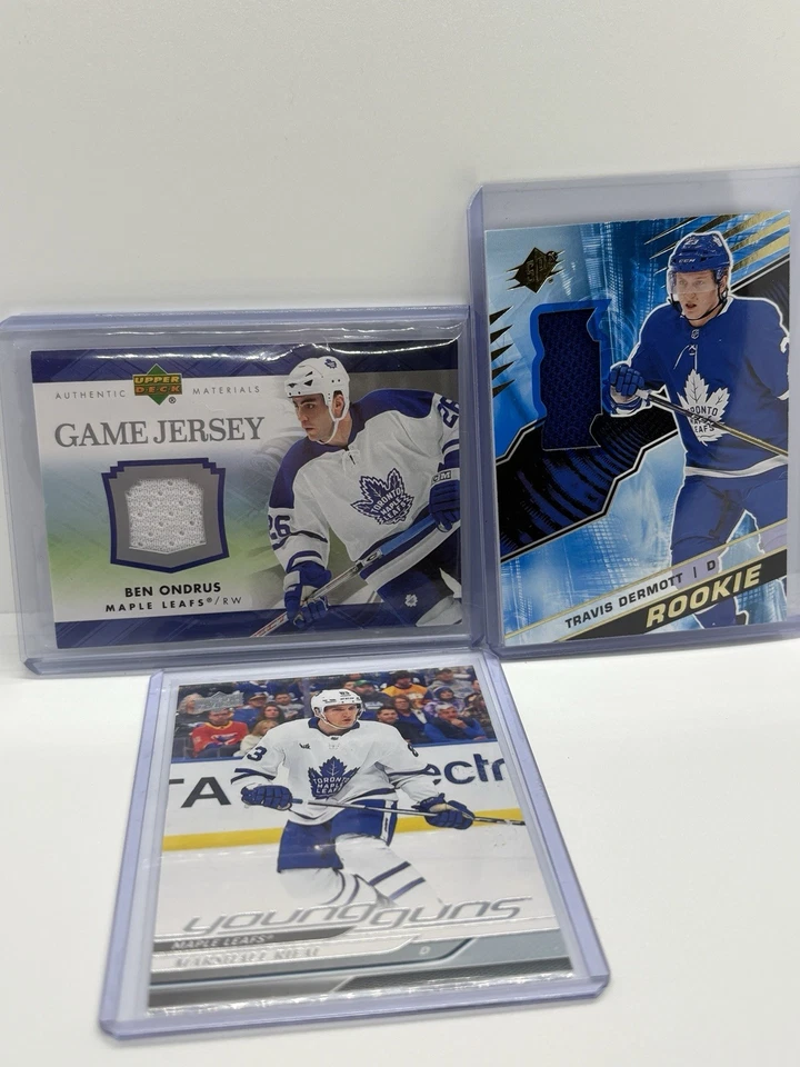 Marshall Rifai Young Guns RC + Ben Ondrus Game Jersey Lot Maple Leafs - Image 1 of 4