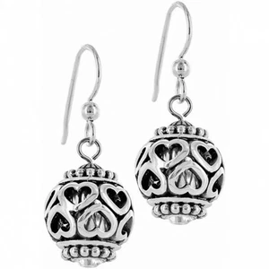 NWT Brighton Margot Heart Twist Interchangeable Crystal French Wire Earrings $38 - Picture 1 of 3