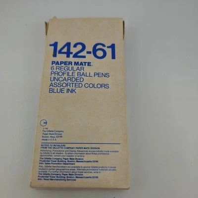 Bolígrafos de perfil Paper Mate 142-61 colores surtidos tinta azul vintage Foto 1 de 4