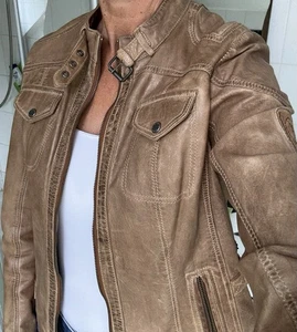 Damen Lederjacke Braun Größe 42 - Bild 1 von 11
