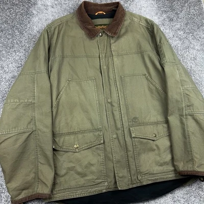 De Colección Timberland Chore Chaqueta Para Hombre XXL Lona Caza Granero Abrigo Trabajo Forrado de Vellón Foto 1 de 4