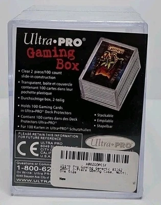 2 Piece Ultra Pro Clear Gaming Box, Holds 100 Cards - Image 1 of 2