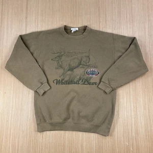 Vintage Fieldmaster Pullover Herren mittelgrün Buck Fever weißer Schwanz Hirsch hergestellt in den USA - Bild 1 von 15