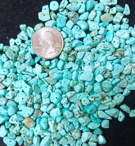 LOTE VENTA Excelente Natural Morenci TURQUESA Alta Calidad DE COLECCIÓN Cuentas Stock Antiguo - Imagen 1 de 8