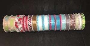 Mixed Lot of 17 Christmas Ribbon Celebrate It New - Picture 1 of 10