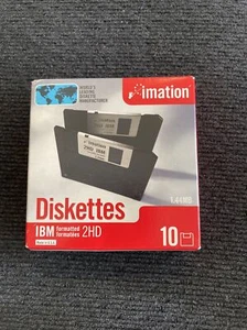 Imation 3.5" Floppy Disks Diskettes 10 Pack 1.44MB 2HD New Sealed FREE SHIPPING - Afbeelding 1 van 3