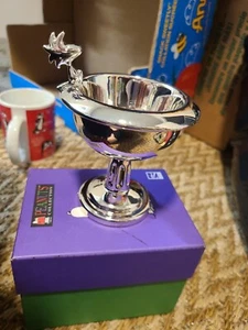Lunt Silverplate Peanuts 50th Celebration Woodstock Birdbath Schultz Snoopy b3 - Picture 1 of 6