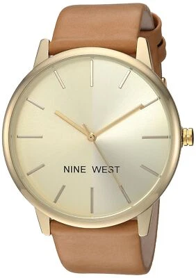 Reloj con correa Nine West para mujer tono dorado y color caramelo Foto 1 de 4