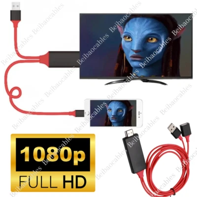 Cable HDMI 1080P Teléfono a TV HDTV AV Adaptador Universal para iPhone Android Tipo C Foto 1 de 4