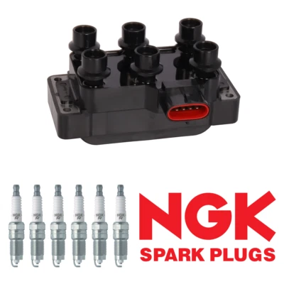 Bobina de encendido y 6 bujías NGK para 06-10 Ford Explorer 01-11 Ranger V6 FD480 Foto 1 de 4