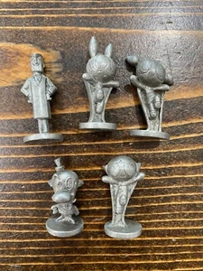 5 Piece Pewter Monopoly Powerpuff Girls Movers Replacement Parts / Pieces - Picture 1 of 6