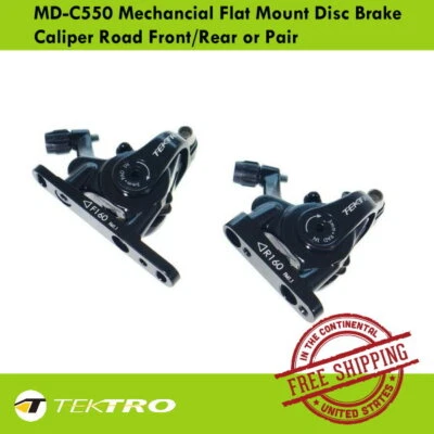 Tektro MD-C550 Mechancial Flat Mount Disc Brake Caliper Road Front/Rear or Pair - Image 1 of 4